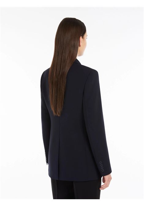 Max Mara Studio Women's LINZ Navy Blue Cady Single-Breasted Blazer Max Mara Studio |  | 2626046055600005